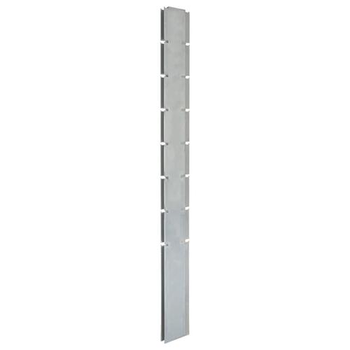 Stolpe til havehegn 20 stk. 200 cm galvaniseret stål sølvfarvet