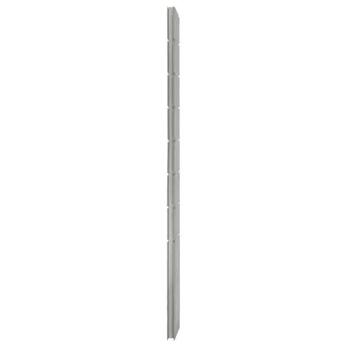Stolpe til havehegn 20 stk. 200 cm galvaniseret stål sølvfarvet