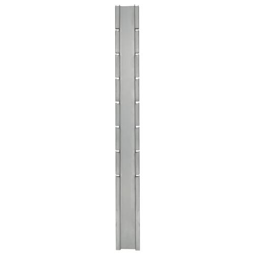 Stolpe til havehegn 20 stk. 200 cm galvaniseret stål sølvfarvet