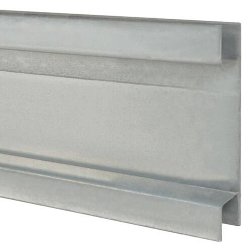 Stolpe til havehegn 20 stk. 200 cm galvaniseret stål sølvfarvet