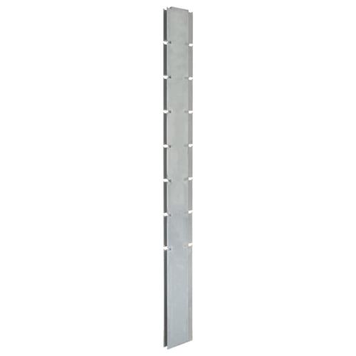 Stolpe til havehegn 30 stk. 200 cm galvaniseret stål sølvfarvet