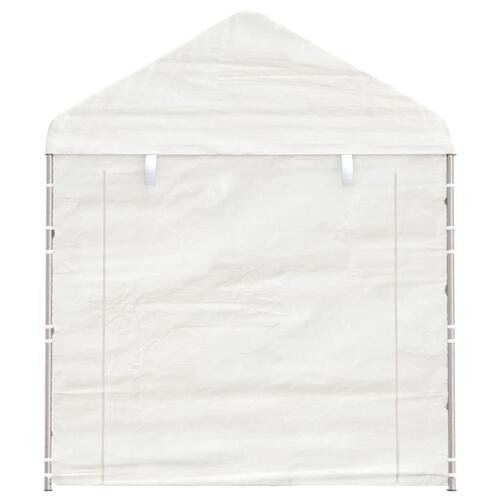 Pavillon med tag 8,92x2,28x2,69 m polyethylen hvid