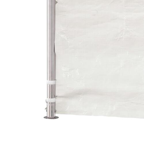 Pavillon med tag 8,92x2,28x2,69 m polyethylen hvid