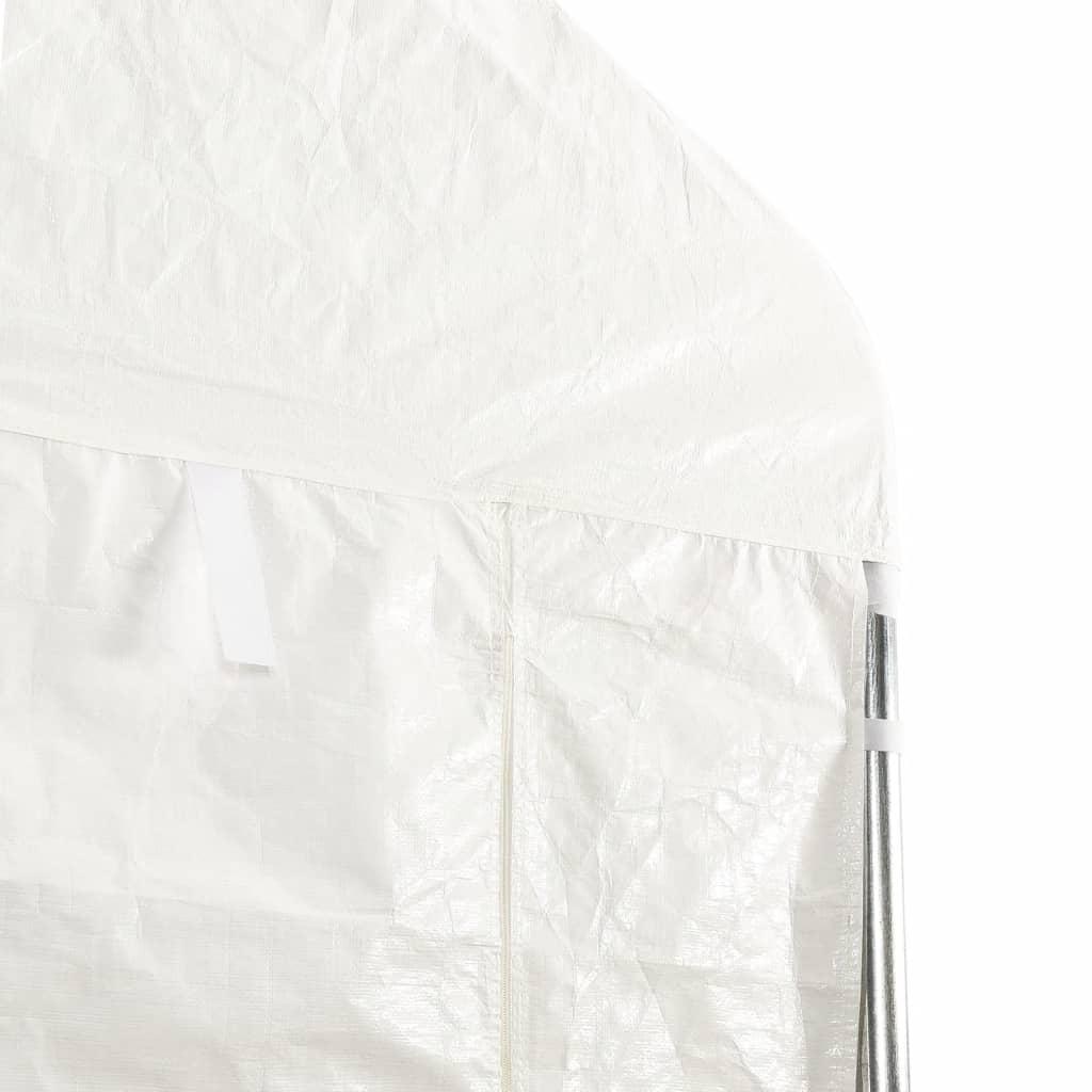 Pavillon med tag 8,92x4,08x3,22 m polyethylen hvid