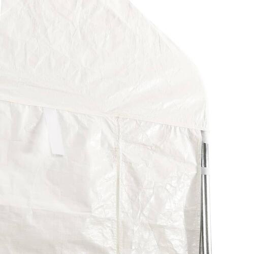 Pavillon med tag 6,69x2,28x2,69 m polyethylen hvid