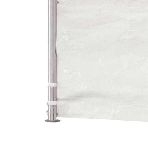 Pavillon med tag 6,69x2,28x2,69 m polyethylen hvid