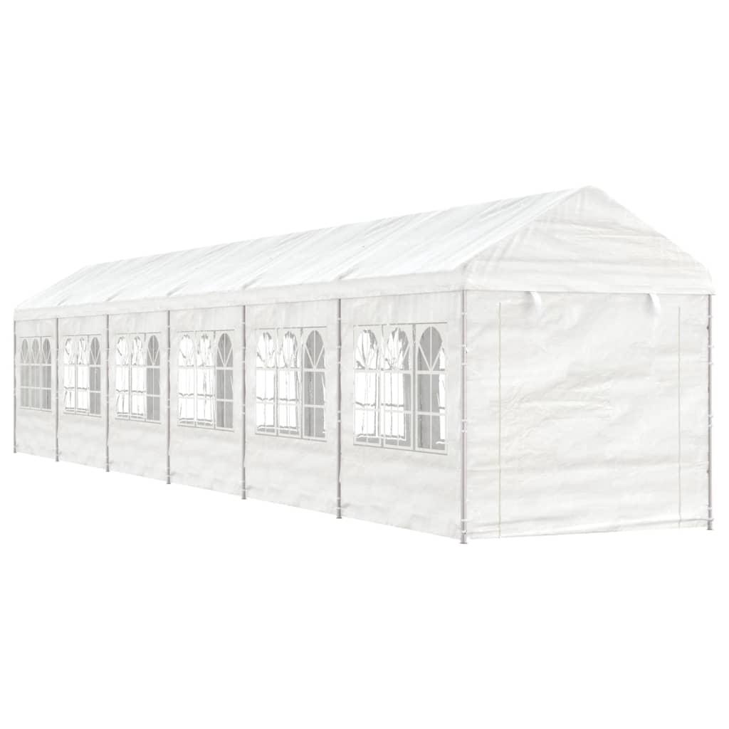 Pavillon Med Tag 1338x228x269 M Polyethylen Hvid