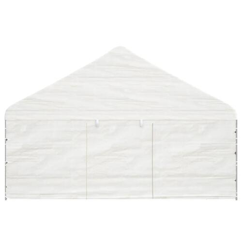 Pavillon med tag 20,07x5,88x3,75 m polyethylen hvid