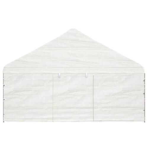 Pavillon med tag 15,61x5,88x3,75 m polyethylen hvid