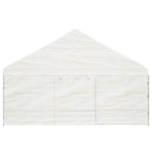 Pavillon med tag 11,15x5,88x3,75 m polyethylen hvid
