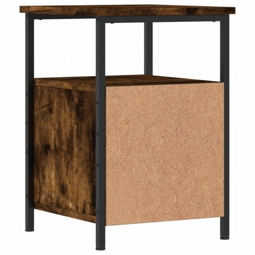 Sengebord i konstrueret træ - 34 × 35,5 × 50 cm, røget egetræsfarve