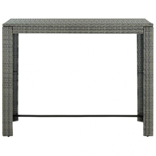 Barbord til haven 140,5x60,5x110,5 cm polyrattan grå