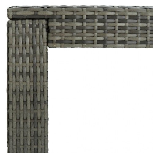 Barbord til haven 140,5x60,5x110,5 cm polyrattan grå