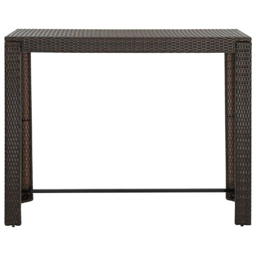 Barbord til haven 140,5x60,5x110,5 cm polyrattan brun