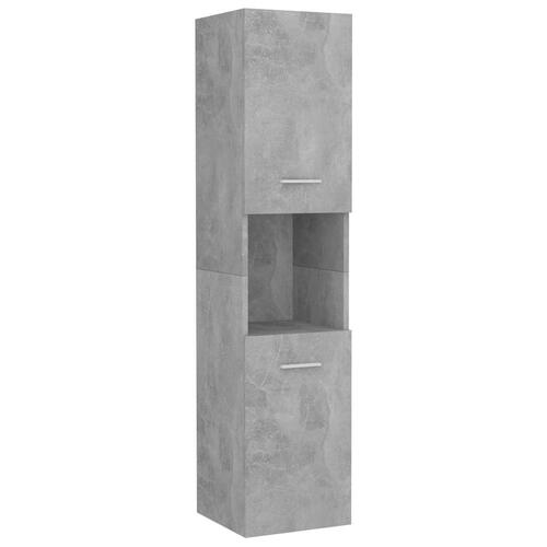 Badeværelsesskab 30x30x130 cm spånplade betongrå