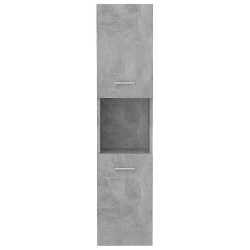 Badeværelsesskab 30x30x130 cm spånplade betongrå