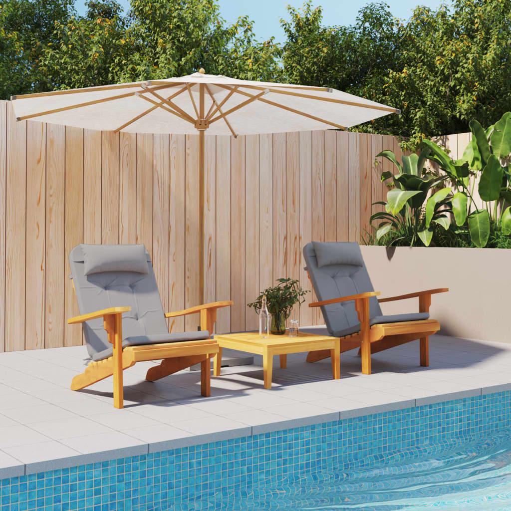 Hynder til Adirondack-stol 2 stk. oxfordstof grå billede