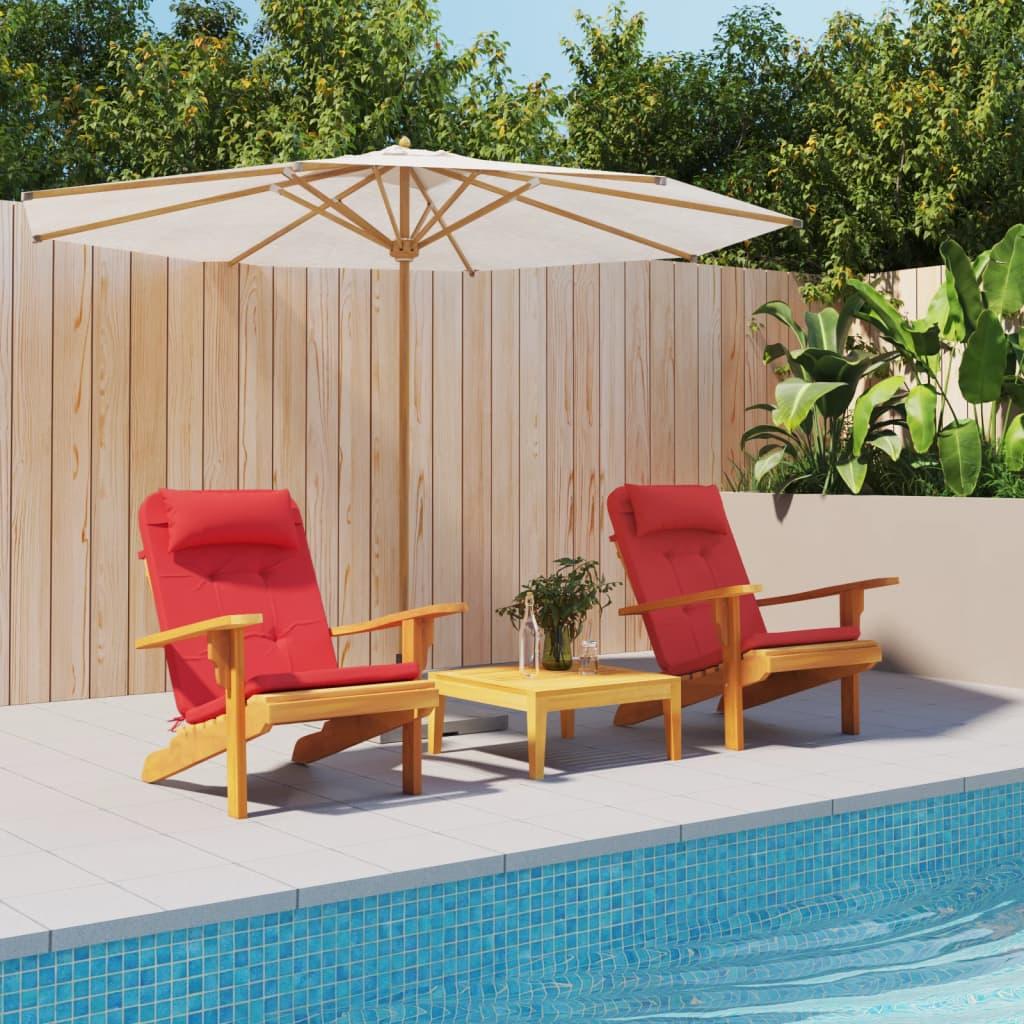 Hynder til Adirondack-stol 2 stk. oxfordstof rød billede