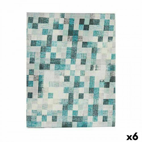Dug pletafvisende Kinvara - blå/turkis, tyndt kanvas, 140 x 180 cm (6 stk.)
