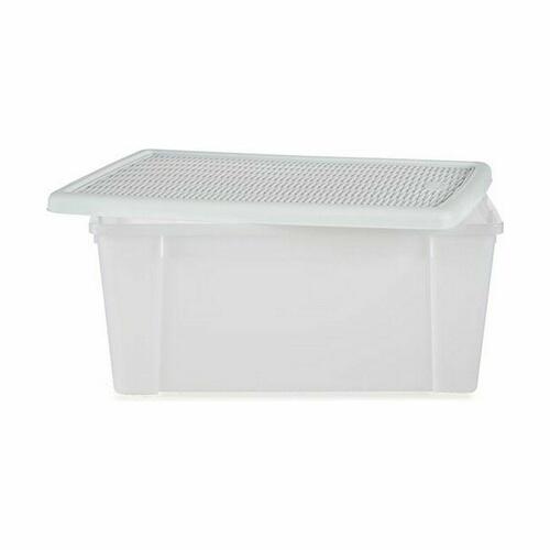 Opbevaringsboks med låg Stefanplast Elegance Hvid Plastik 29 x 17 x 39 cm (6 enheder)
