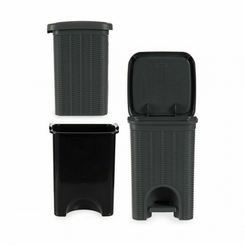 Stefanplast Elegance pedalspand - grå plast, 20 L (6 stk.)