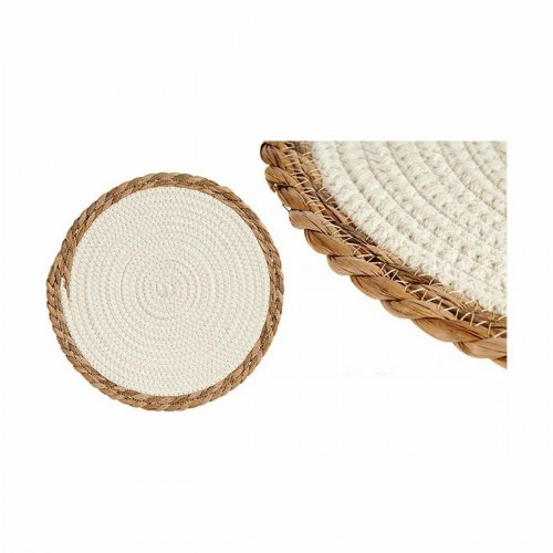 Dækkeserviet - hvid/natur, naturlig fiber, 30 × 30 cm (48 stk.)