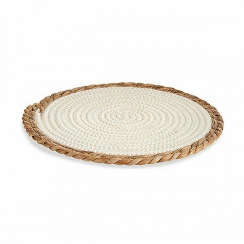 Dækkeserviet - hvid/natur, naturlig fiber, 30 × 30 cm (48 stk.)