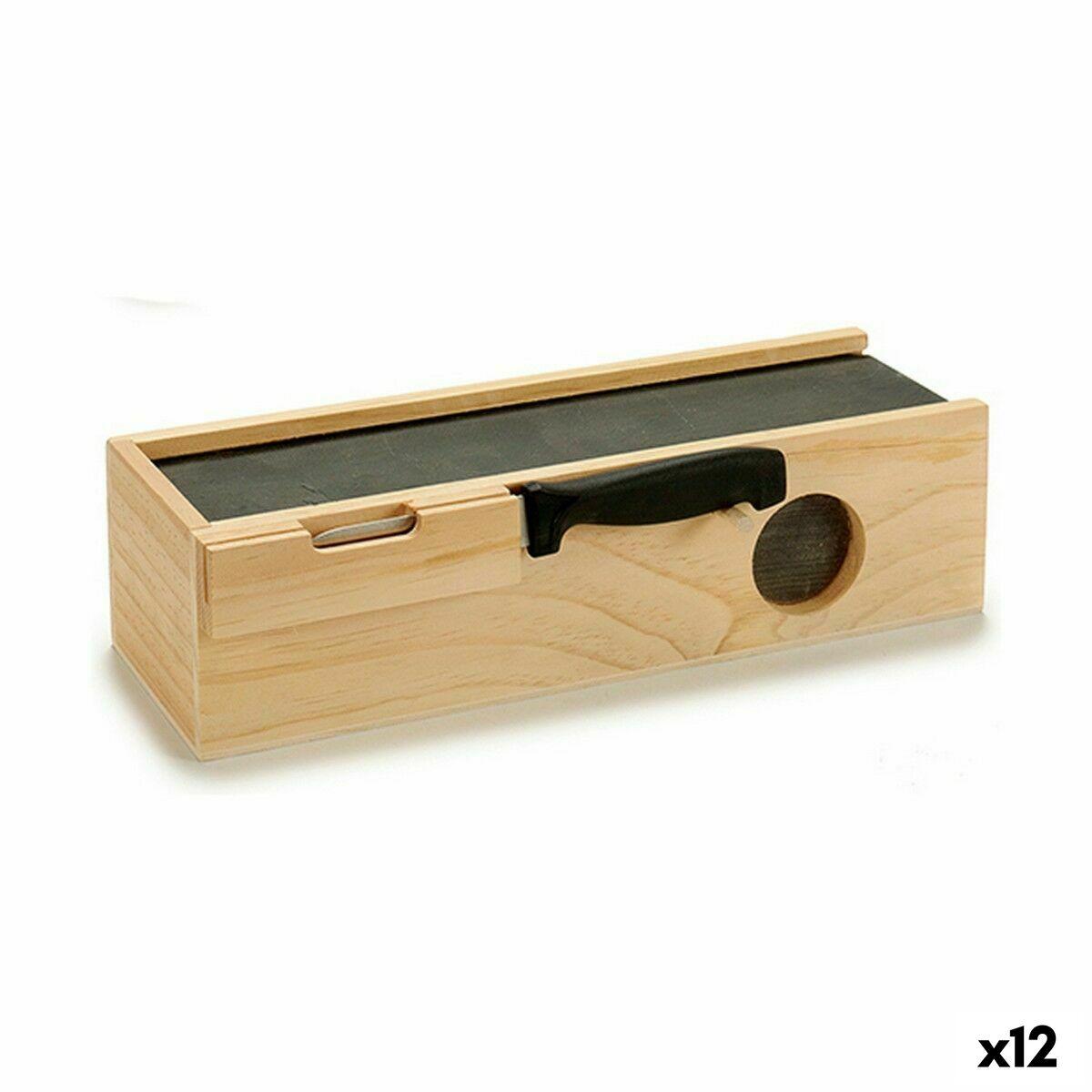 Æske med låg Pålægsmaskine Træ 9,5 x 8 x 30 cm (12 enheder)