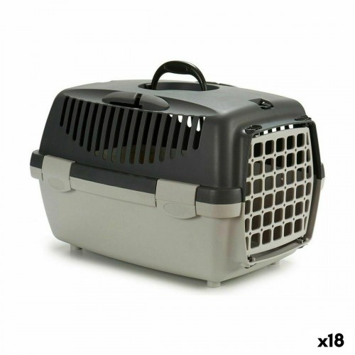 Stefanplast transportkasse til kat - antracit/lysegrå, 33 × 30 × 47 cm (18 stk.)
