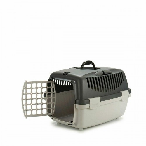 Stefanplast transportkasse til kat - antracit/lysegrå, 33 × 30 × 47 cm (18 stk.)