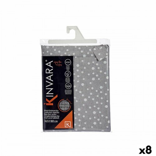 Dug pletafvisende Kinvara - hvid/grå jacquard, 140 × 180 cm (8 stk.)