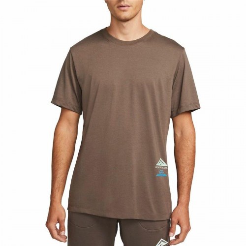 Nike Dri-FIT kortærmet T-shirt til mænd - brun (L)