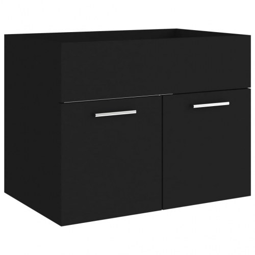 Skab til håndvask 60x38,5x46 cm konstrueret træ sort