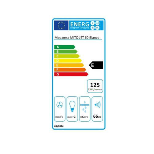 Konventions-emhætte Mepamsa MITO JET Hvid 60 cm 430 m³/h