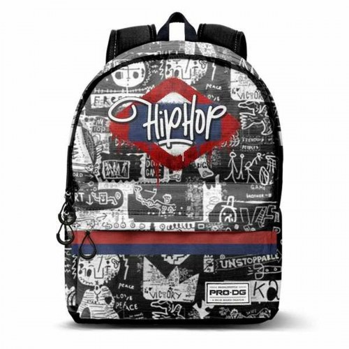 Karactermania ProDG Underhiphop Fan skoletaske - 41 × 30 × 18 cm, sort polyester