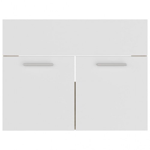 Skab til håndvask 60x38,5x46 cm konstrueret træ hvid sonoma-eg