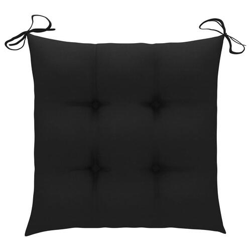 Hynder til havestole 6 stk. 40x40x7 cm stof sort (OUTLET A)