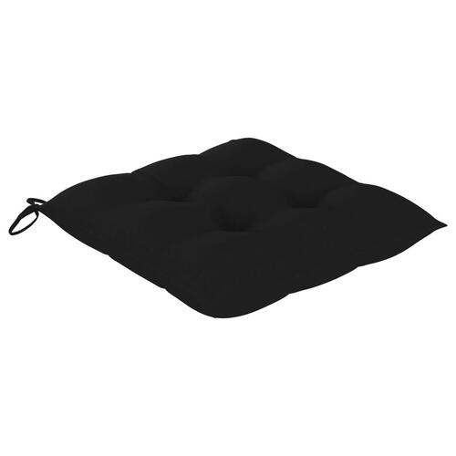 Hynder til havestole 6 stk. 40x40x7 cm stof sort (OUTLET A)