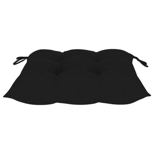 Hynder til havestole 6 stk. 40x40x7 cm stof sort (OUTLET A)