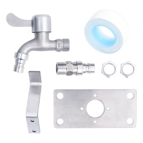 Vandsøjle 100 cm rund rustfrit stål