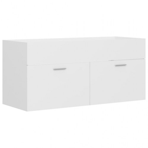 Skab til håndvask 100×38,5×46 cm - konstrueret træ, hvid