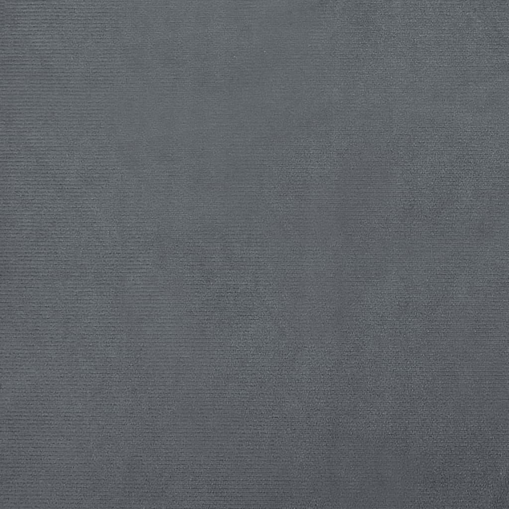 Hundeseng 70x45x33 cm velour mørkegrå