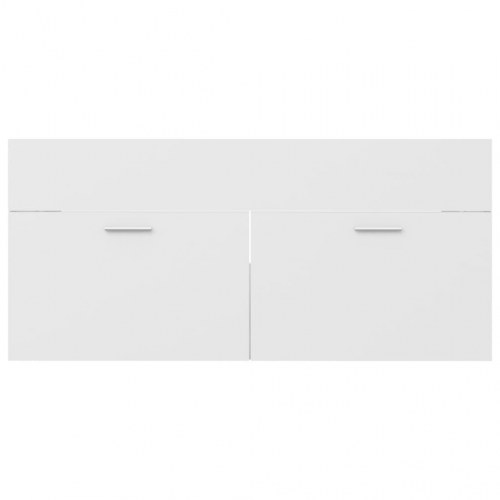 Skab til håndvask 100×38,5×46 cm - konstrueret træ, hvid