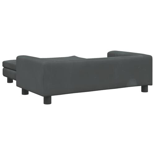 Hundeseng med forlængelse 100x50x30 cm velour mørkegrå