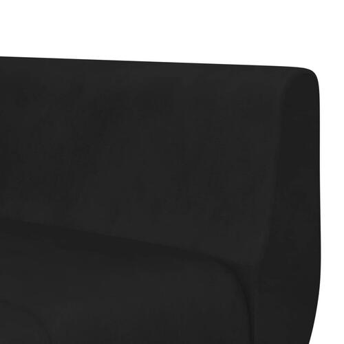 Sovesofa med chaiselong 275x140x70 cm velour sort