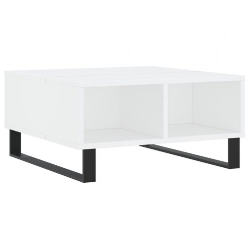 Sofabord 60x60x30 cm konstrueret træ hvid