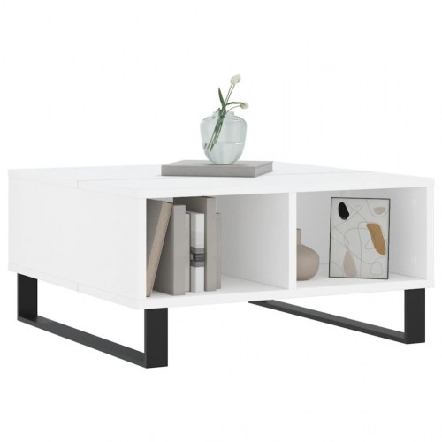 Sofabord 60x60x30 cm konstrueret træ hvid