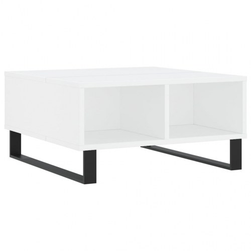 Sofabord 60x60x30 cm konstrueret træ hvid