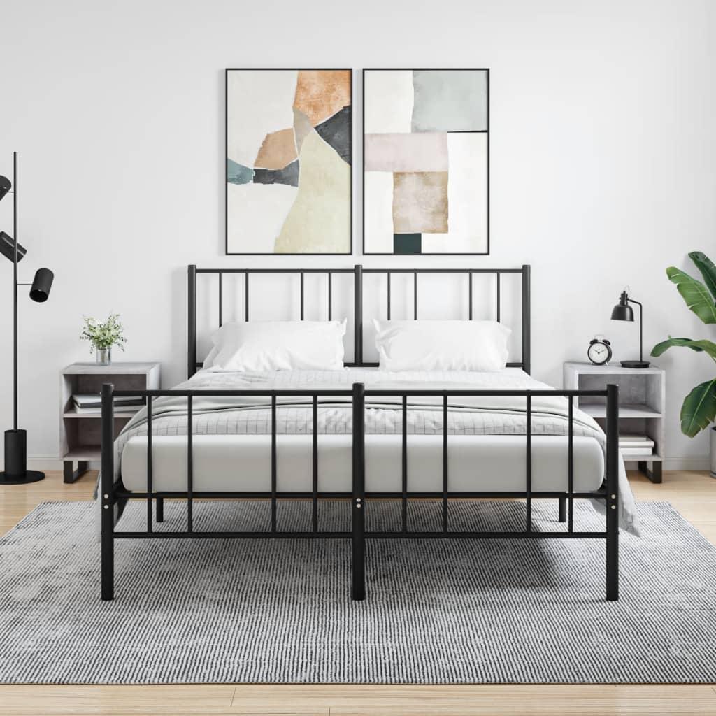 Sengeborde 2 stk. 40x30x50 cm konstrueret træ betongrå billede