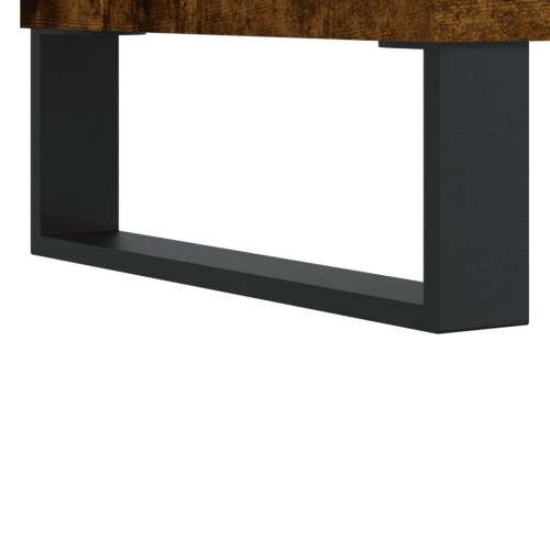 Sengeborde 2 stk. 40x30x50 cm konstrueret træ røget egetræ